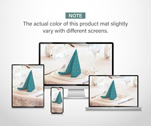 Ruvanti Cotton Napkins Set of 12, 100% Soft & Absorbent, 18x18 Inches - Perfect for Parties, Weddings & More