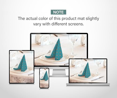 RUVANTI Cloth Napkins Set of 6, 100% Cotton, 18x18 Inches, Soft, Absorbent. Perfect for Parties, Weddings, Dinner