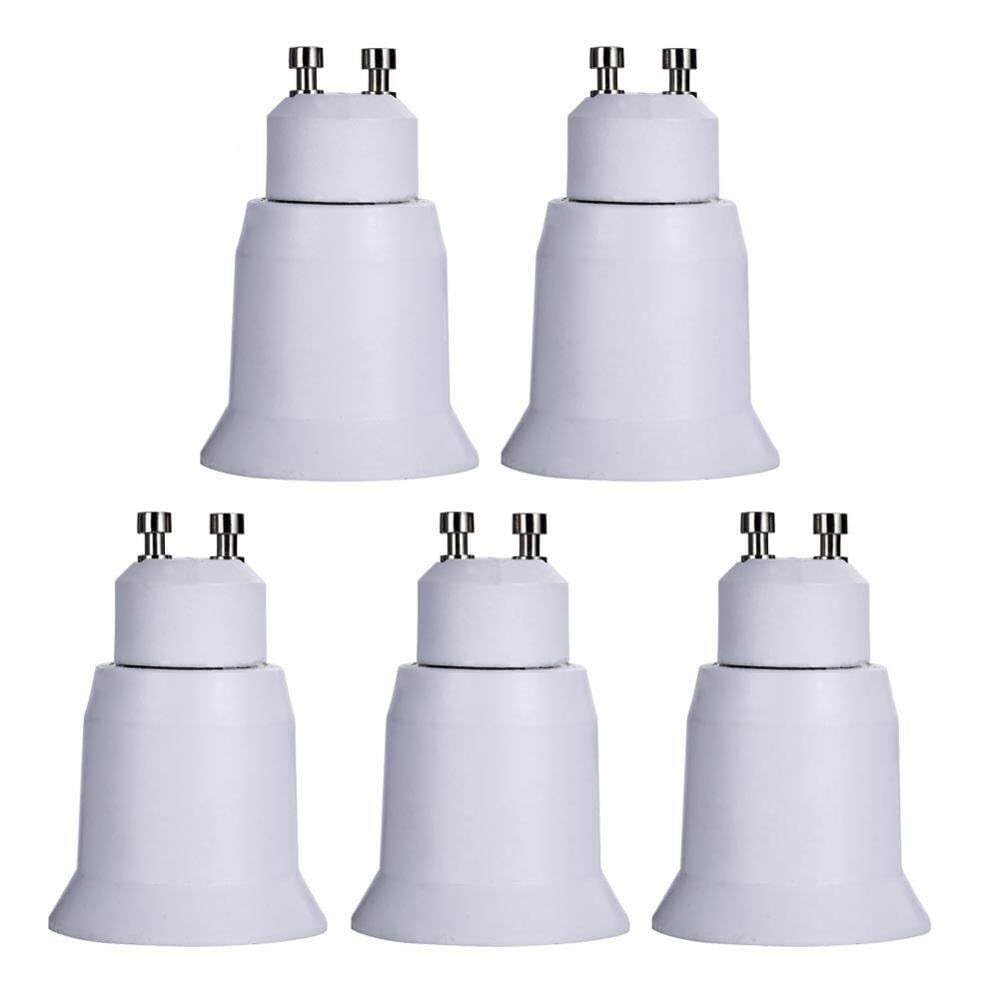 Ruluti 5pcs/lot Gu10 to E27 Base Screw Light Lamp Bulb Holder Adapter Socket Converter Lamp Holder Converter