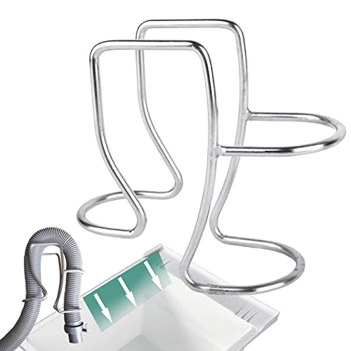 Adjustable Washing Machine Washer Drain Hose Holder Hook, Laundry Tub Hose Guide Clip, Universal Utility Sink Hose Clamp, 304 Stainless Steel