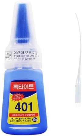 Super Glue Dries Instantly, 401 Strong Instant Adhesive Bond Transparent All-Purpose Universal For Plastic Wood Metal Rubber Leather Manicure Diy Crafts(20G/0.7Oz)