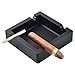 OILP Cigar Ashtray Big Ashtrays for Cigarettes Outdoors Patio Large Black 4 Dual-use Rest Unbreakable Silicone Cigar Cigarette Ashtray for Outside/Indoor/Home Decor