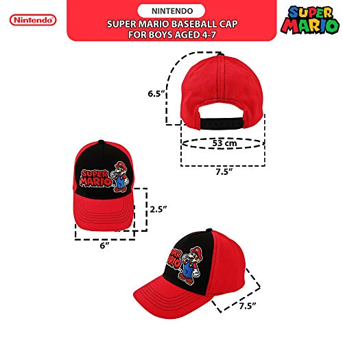 Nintendo Boys Super Mario Bros. Cotton Baseball Cap (Size 4-7)