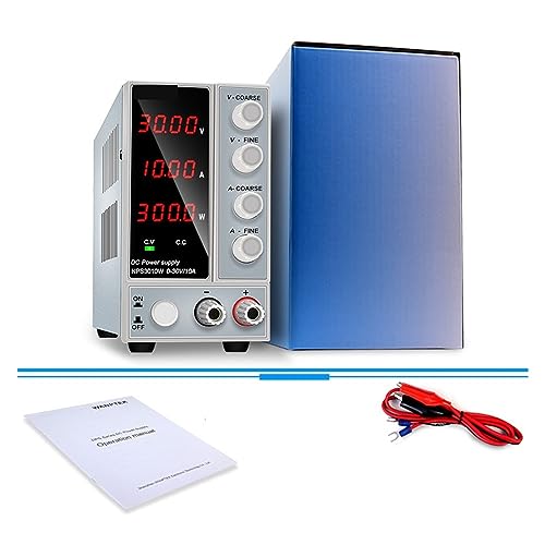 Fuente de alimentación CC ajustable de banco 30V 10A con 3 dígitos y protección múltiple 8