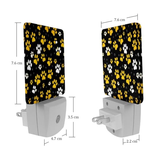 Noche luces LED enchufe 2 piezas, sensor crepuscular miniatura 7