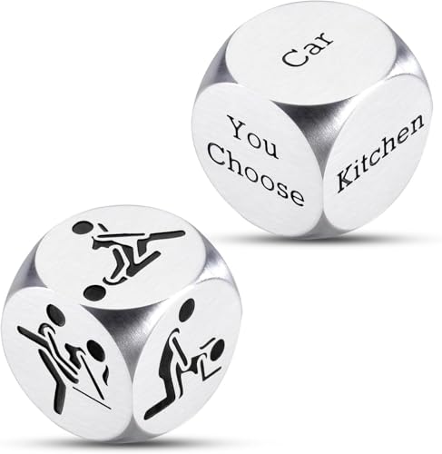 Bedroom Games to Enhance Intimacy,Position Dice Game for Adults Gifts for Couples Bridal Shower Gift for Him Her Men Funny Adult Party Gifts Iron Gift for Husband Wife Boyfriend (2PCS)