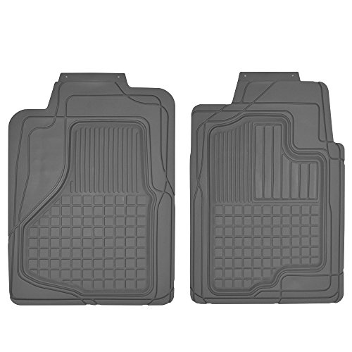 Motor Trend MT-150-GR 2 Front All Weather Custom Heavy Duty Rubber Floor Mats