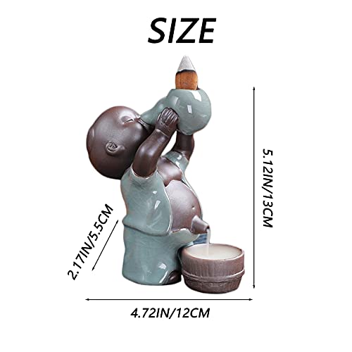 Dawn Flame Ceramic Home Decoration Incense Burner Backflow Porcelain Incense Holder Aroma Diffuser Incense Burner For Yoga In Living Room And Office  thumb #1