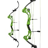 ZSHJGJR Recurve Bow American Hunting Bow 320FPS Draw Weight 40-55lbs Adjustable Compound Bow Right Hand for Archery Hunting Fishing Shooting (Green Bow Only)