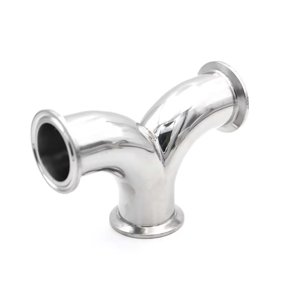 Tri Clamp Ze Stali Nierdzewnej 304 3-kierunkowy Y Kolanko Sanitarne Łącznik Rurowy 19-76mm OD Homebrew Użyj 1 Szt.(19mm Ferrule 50.5)