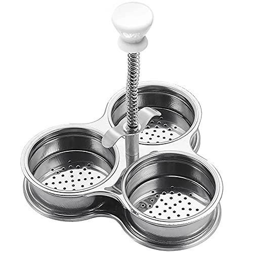 ZhoneQingXninREDEgg Poachers,Poached Egg Maker,Poached Egg Pan,Stainless Steel Egg,Poacher,Egg Boiler Cooker,Hard Boiled Egg Poacher (Size : With Hole)