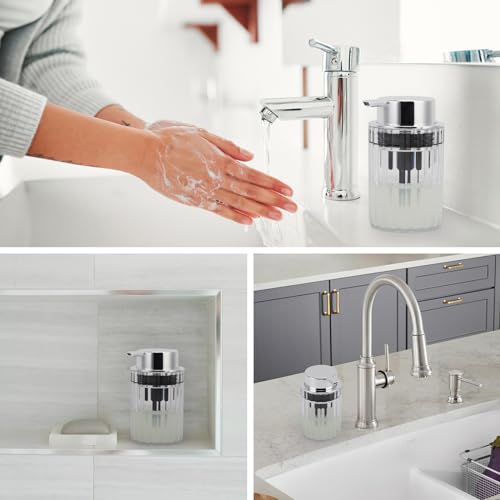 Image of Segbeauty Clear Foaming Soap Dispenser, 2 Pack 10.1oz Refillable Plastic Hand Soap Lotion Dispenser Set, 300ml Bathroom Soap Dispenser Wide Mouth Foaming Pump Bottle Foam Soap Dispenser for Kitchen