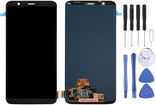 CHENYAN Mobile Phone Replacement Spare Parts for OnePlus 5T LCD Screen and Digitizer Full Assembly Mobile Displays, Black