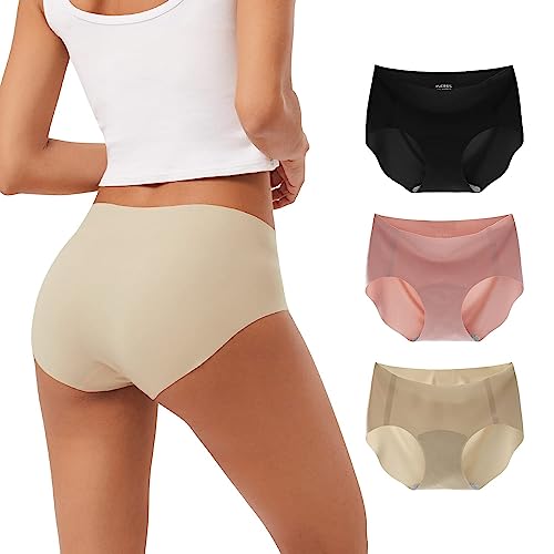 INNERSY Women's Seamless No Show Hipster Panties Invisible Light Underwear ...