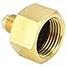 Air Conditioning Adapter, W21 to 1/4 SAE Refrigerant Adapter Converter for R32 R134A Brass Fitting Connector for HVAC Technicians, Automotive Repair Shops, DIY Enthusiasts