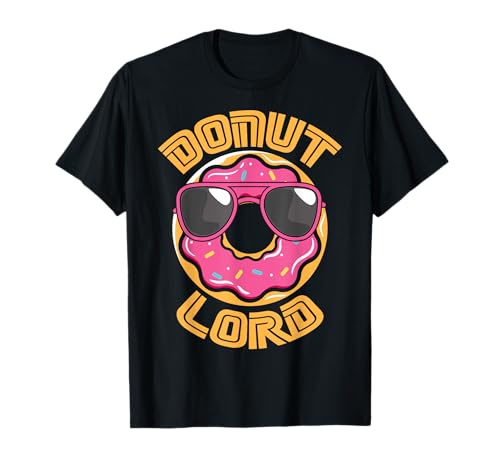 Funny Nerd Donut Lord Video Gamer Geek Pink Doughnut Camiseta