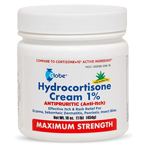 Globe Hydrocortisone Maximum Strength Cream 1% w/Aloe, 16 oz Cover