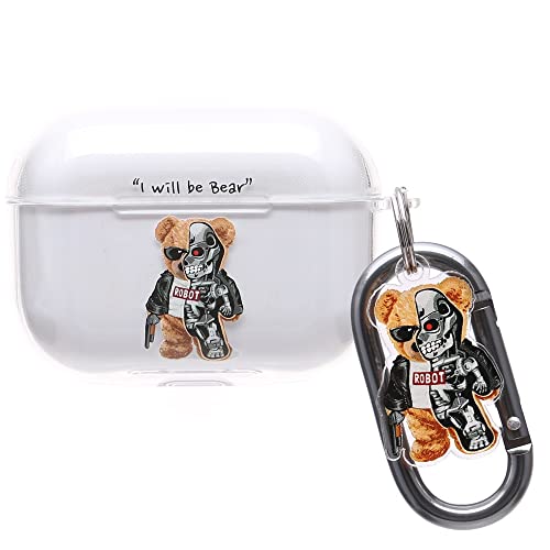 ONLYOU Airpods pro3 �Ή� �P�[�X ������� �؍� ���킢�� TPU ���� �x�A�[ ���{�b�g �[�� �N���A ���� �G�A�[�|�b�Y �v�� �J�o�[ ���f�B�[�X �����Y �C���z���P�[�X �J���r�i �`���[�� (AirPodsPro3�p �N���A)