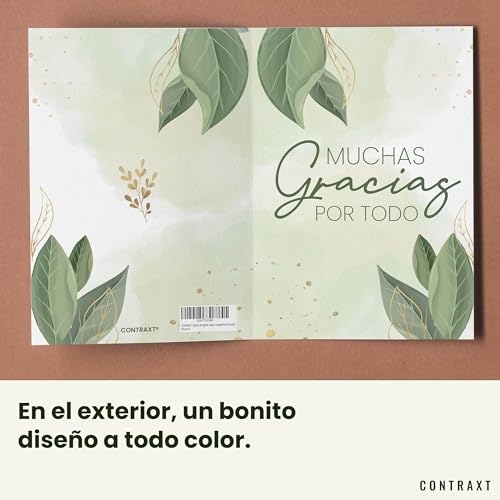 Miniatura 6 de Contraxt Tarjeta De Agradecimiento Grande 42x30 Cm Abierta. Regalo Original Tarjeta De Firmas Gracias Por Todo Hombre O Mujer Profesores Maestras Amigas Compañeros Trabajo Cumpleaños Gracias