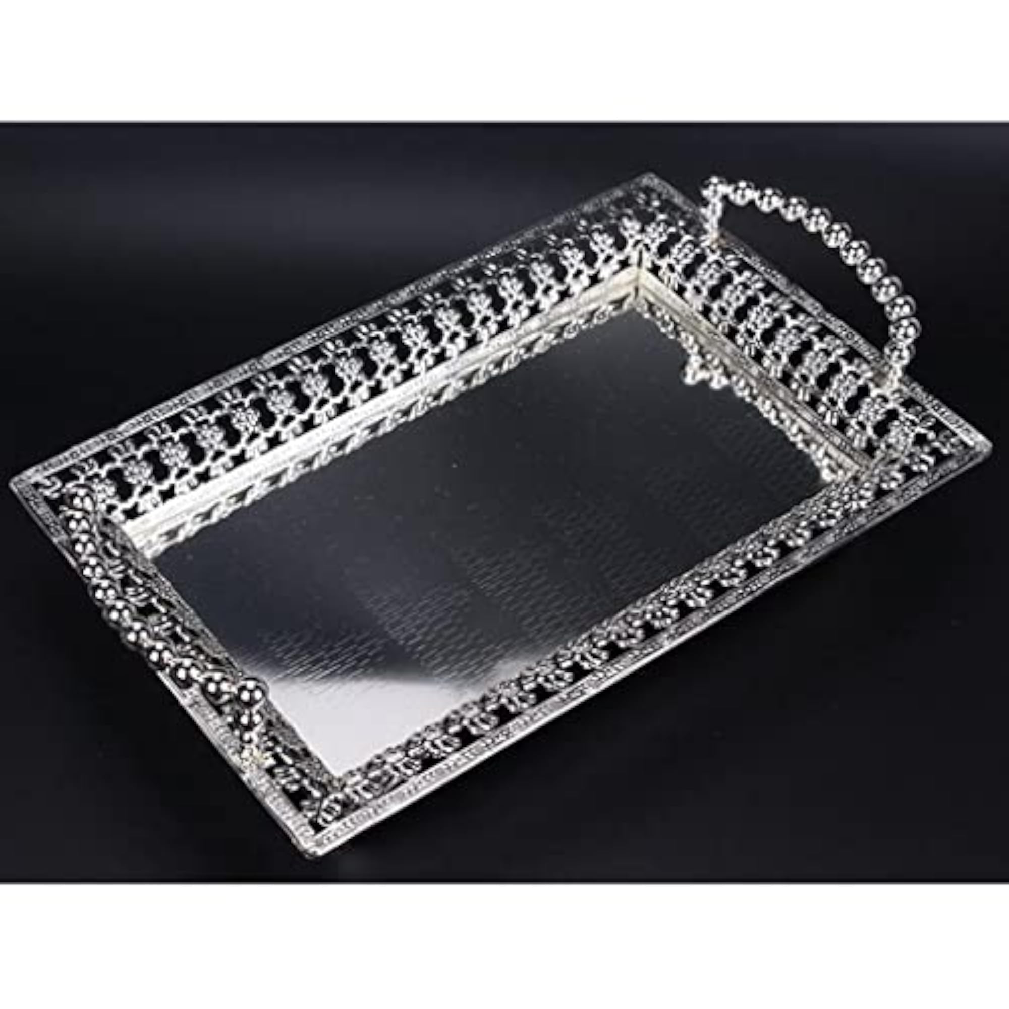 Plate Alloy Fruit Sugar Tray for Parties, Silver