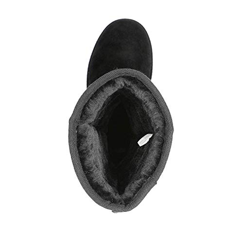 Dream Pairs Women's Shorty_High Black Mid Calf Winter Snow Boots Size 8 M Us #TOP3