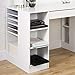 South Shore Crea Craft Table with Open and Closed Storage, Pure White