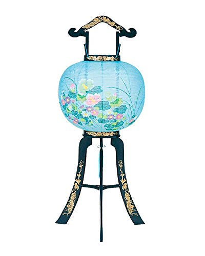 なごみ工房 盆提灯 松印黒蒔絵入り 11号 行灯 提灯 初盆 新盆 (11号, 松印黒)<盆ちょうちん><ぼんちょうちん>