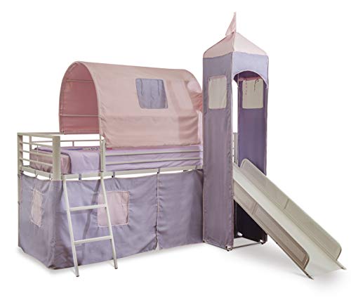 Powell Princess Castle Twin Tent Bunk Bed with Slide