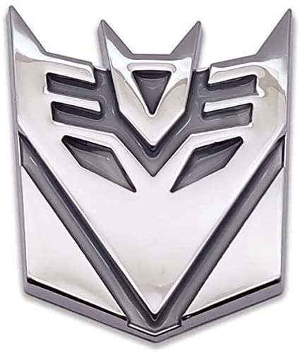 Metallo cromato transiliformers Decepticons Logo