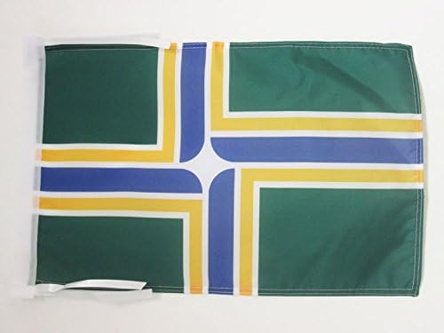 AZ FLAG, Portland City Flag, 18'' x 12'', 100% Polyester Oregon, USA Small Banner with Two Cords, Fade Resistant