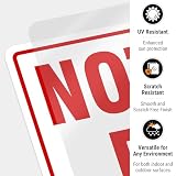 Sigo Signs Not an Exit Sign Duże naklejki winylowe 10 x 7 do użytku wewnątrz lub na zewnątrz
