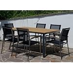 Gartengarnitur Nassau Teak & Edelstahl für 6 Personen