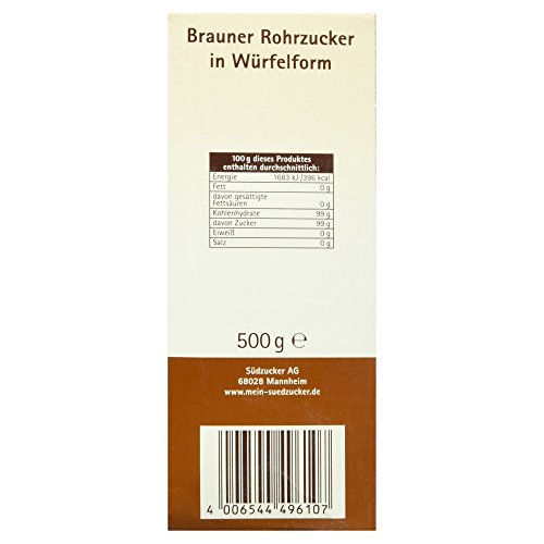 Südzucker Brauner Würfel Rohrzucker Fair Trade, 500 g