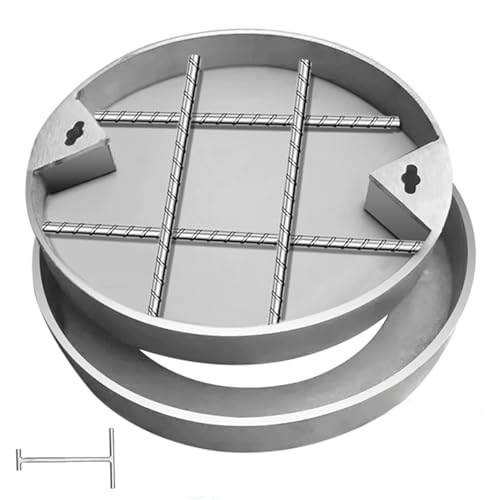 Couvercle de fosse septique rond 30 cm en acier inoxydable avec cadre