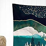 Forest Mountain Tapestry Mountains and Sun Starry Sky Decorative Wall Hanging Art Tapestries Forest Sunset Nature Landscape Tapestry Home Decor for Bedroom Living Room Dorm, 51.2' x 59.1'