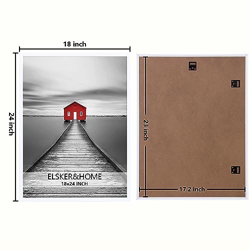 ELSKER&HOME 18x24 Poster Frame 3 Pack, White Picture Frame for Horizontal or Vertical Wall Mounting, Sturdy and Scratch-proof by ELSKER&HOME - Image 3