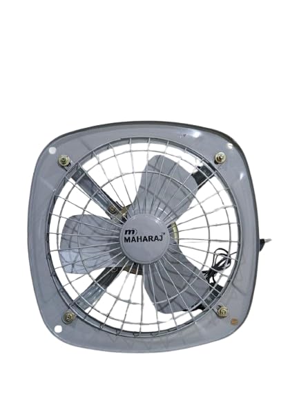 mMAHARAJ 9 Inch Air Exhaust Fan, Gray, Rust Proof Body, 1 Year Warranty Suitable for Bathroom, Kitchen, and Office|