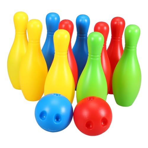 Juego de bolos para niños y juguetes al aire libre de 10 piezas para interior y exterior