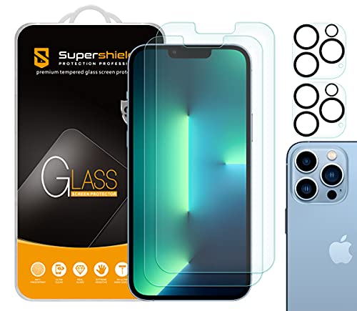 Supershieldz (2 Pack) Designed For Iphone 13 Pro Max (6.7 Inch)+ Camera Lens [Tempered Glass] Screen Protector, Anti Scratch, Bubble Free #TOP7
