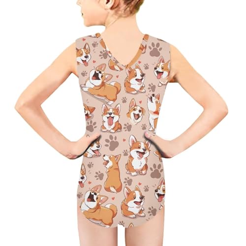 Image of INSTANTARTS Leopard Leotard Girl Gymnastics Toddler Tank Biketards One Piece