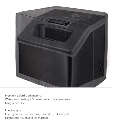 Eismaschinen Abdeckung, Wasserdichter Oxford Stoff, Eismaschinen Staubschutz mit Verstellbarem Kordelzug, Tragbare, Faltbare Eiswürfelbereiter Abdeckung, Staubdicht