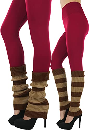 Image of ToBeInStyle Women's Long Over The Knee Leg Warmers Bright Thigh High
