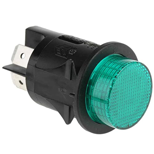 AUTOZOCO Interruptor de Botón Pulsador DPST 16 redondo 25 mm LED 250V a 16A On/Off controlador eléctrico