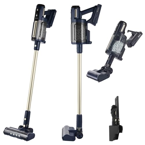 Beldray BEL01841 Airgo Cordless Vacuum Cleaner – Bagged Stick Vac, 2-in-1 Handheld, Hard Floor/Carpet, 45 Min Runtime, 10 Bags Included, Rechargeable, Brushless Motor, Wall Mount/Crevice Tool Included