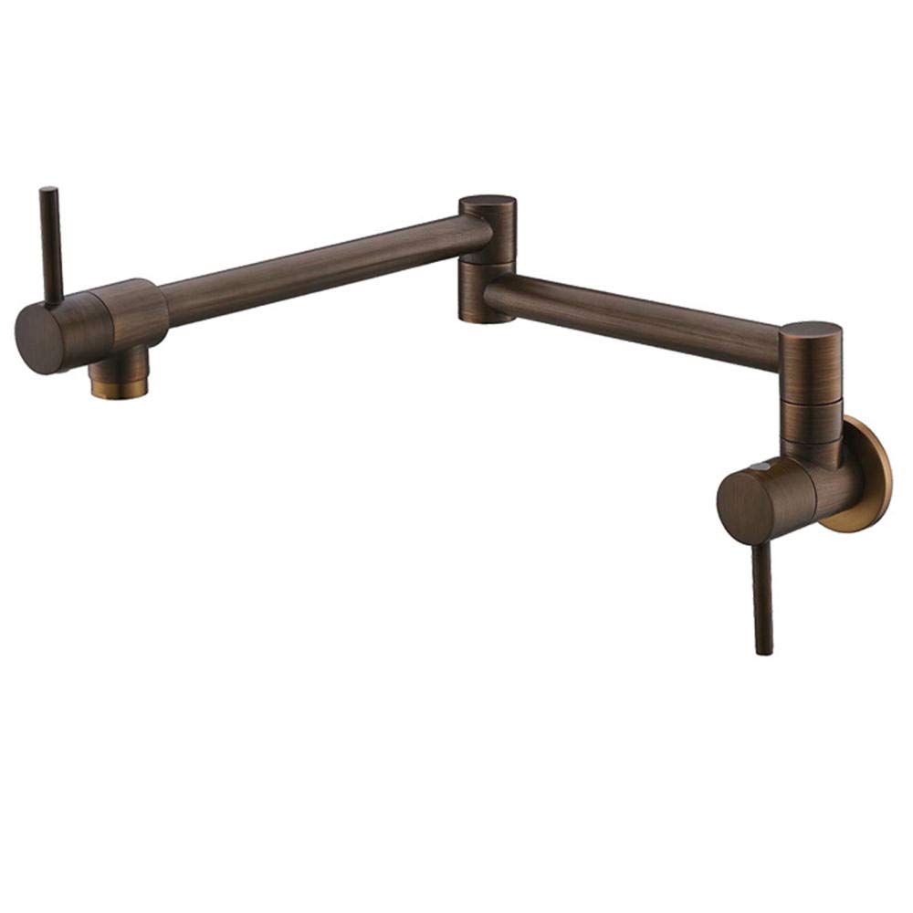 Rubinetti for riempitivi for pentole da cucina Montaggio a parete Girevole a 360 Telescopico Rubinetto multifunzione for acqua fredda Rubinetto da cucina con doppia maniglia Rubinetto for lavelli da c