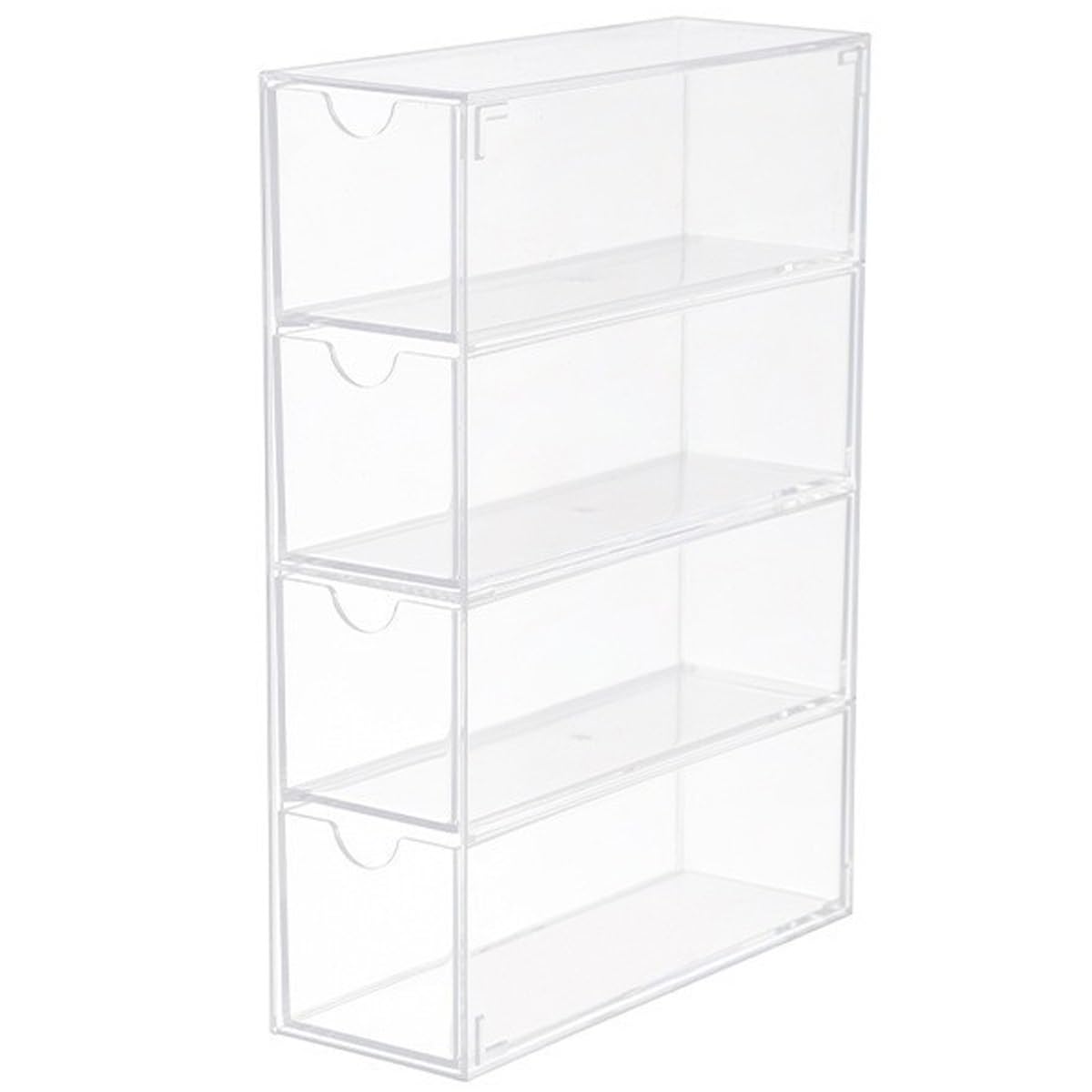 Organizer Trucchi Scatola Portaoggetti for Cassetti In Acrilico A 4/5 Strati, Trasparente, Organizer Da Scrivania, Impilabile, for Trucco(4 Tier)