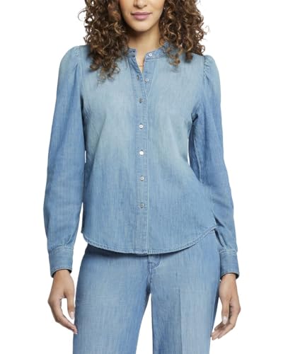 NYDJ Puff Sleeve Denim Shirt