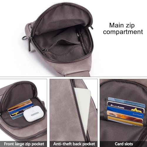 Image of CLUCI Crossbody Bags for Women Men,Leather Sling Bag Cross Body Backpack for Woman Gifts for Women Birthday Unique