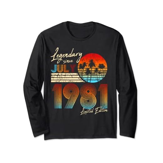 Nacido en 1981 en julio del regalo de cumpleaños de 40 años Manga Larga