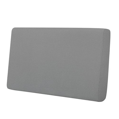 Easy-Going Stretch Loveseat Cushion Cover Sofa Cushion Furniture Protector Sofa Seat Sofa Slipcover Sofa Cover Soft Flexibility with Elastic Bottom(Loveseat Cushion, Light Gray)